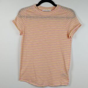 We The Free Free People Striped Rolled Cap Sleeve Top